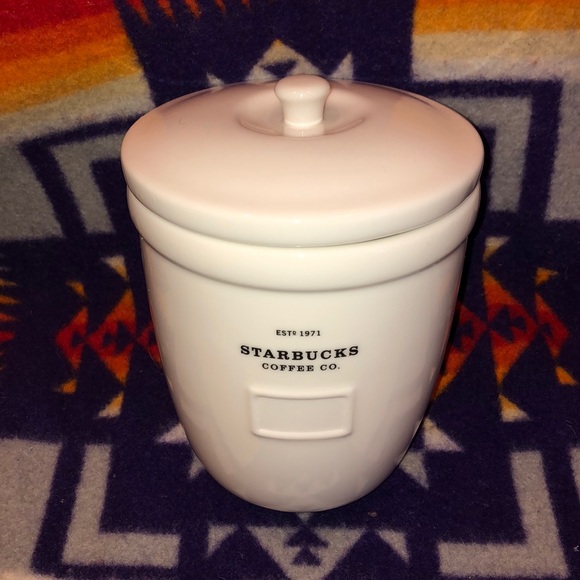 Starbucks ceramic canister 2002 barista